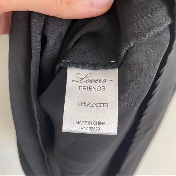 Revolve Lovers + Friends Black Love Potion Chiffon Dress - Picture 10 of 10
